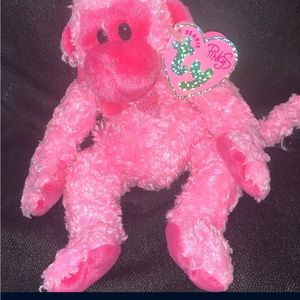 Ty valentbeanie babie JULEP the Pink monkey, with tag/tash, mint condition